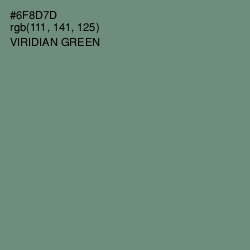 #6F8D7D - Viridian Green Color Image