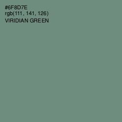 #6F8D7E - Viridian Green Color Image