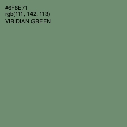 #6F8E71 - Viridian Green Color Image