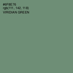 #6F8E76 - Viridian Green Color Image