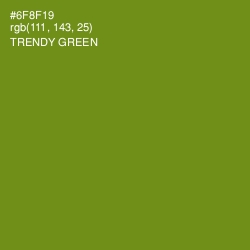 #6F8F19 - Trendy Green Color Image