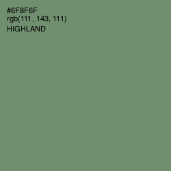 #6F8F6F - Highland Color Image