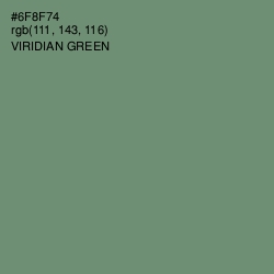 #6F8F74 - Viridian Green Color Image