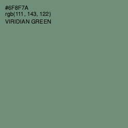 #6F8F7A - Viridian Green Color Image