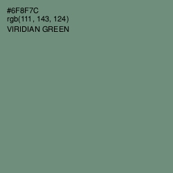 #6F8F7C - Viridian Green Color Image