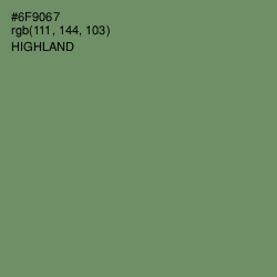 #6F9067 - Highland Color Image