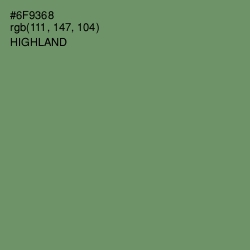 #6F9368 - Highland Color Image