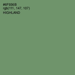 #6F936B - Highland Color Image