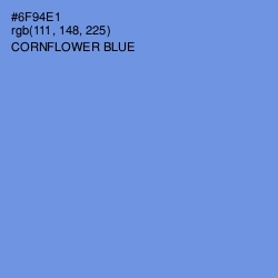 #6F94E1 - Cornflower Blue Color Image