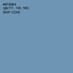 #6F95B4 - Ship Cove Color Image
