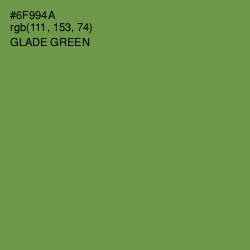 #6F994A - Glade Green Color Image