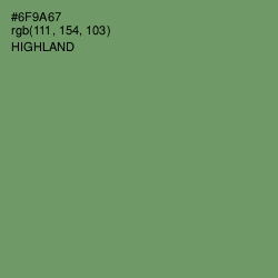 #6F9A67 - Highland Color Image