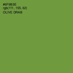 #6F9B3E - Olive Drab Color Image