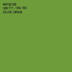 #6F9C3B - Olive Drab Color Image
