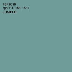 #6F9C99 - Juniper Color Image