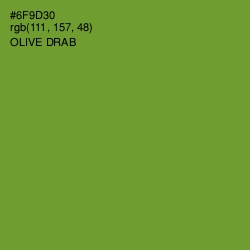#6F9D30 - Olive Drab Color Image