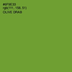 #6F9E33 - Olive Drab Color Image