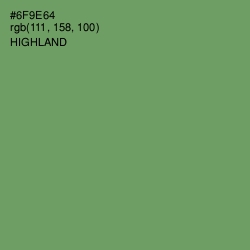 #6F9E64 - Highland Color Image