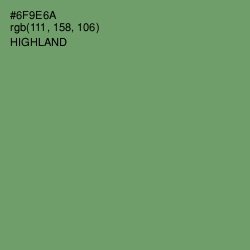 #6F9E6A - Highland Color Image