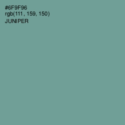 #6F9F96 - Juniper Color Image