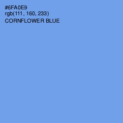 #6FA0E9 - Cornflower Blue Color Image