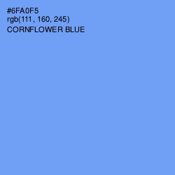 #6FA0F5 - Cornflower Blue Color Image