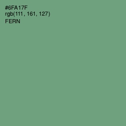 #6FA17F - Fern Color Image