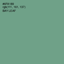 #6FA189 - Bay Leaf Color Image