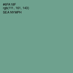 #6FA18F - Sea Nymph Color Image