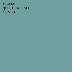 #6FA1A1 - Gumbo Color Image