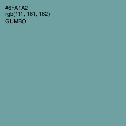 #6FA1A2 - Gumbo Color Image