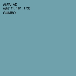 #6FA1AD - Gumbo Color Image