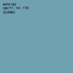 #6FA1B2 - Gumbo Color Image