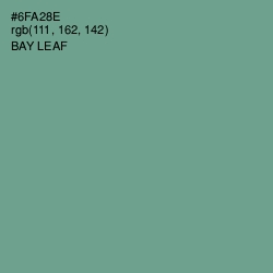 #6FA28E - Bay Leaf Color Image