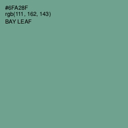 #6FA28F - Bay Leaf Color Image