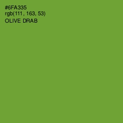 #6FA335 - Olive Drab Color Image