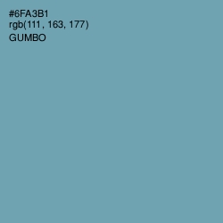 #6FA3B1 - Gumbo Color Image