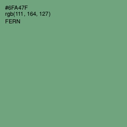 #6FA47F - Fern Color Image