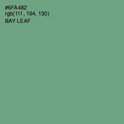#6FA482 - Bay Leaf Color Image
