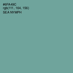#6FA49C - Sea Nymph Color Image