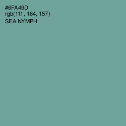 #6FA49D - Sea Nymph Color Image