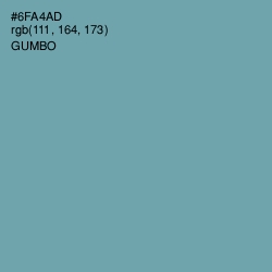 #6FA4AD - Gumbo Color Image