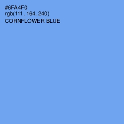 #6FA4F0 - Cornflower Blue Color Image