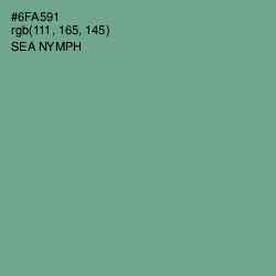 #6FA591 - Sea Nymph Color Image