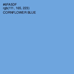 #6FA5DF - Cornflower Blue Color Image