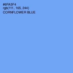 #6FA5F4 - Cornflower Blue Color Image