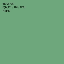 #6FA77C - Fern Color Image