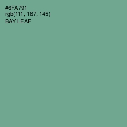 #6FA791 - Bay Leaf Color Image