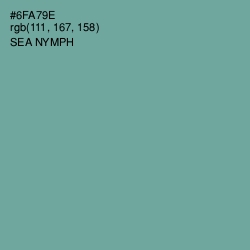 #6FA79E - Sea Nymph Color Image