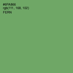 #6FA866 - Fern Color Image